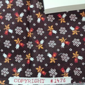 Brown Floral #1476 Cotton Quilting Fabric – 1 Yard x 44” Sewing Material